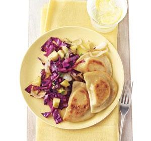 Pierogi With Sautéed Red Cabbage