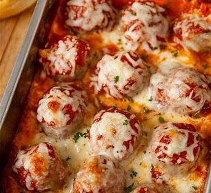 Cheesy Meatball Casserole