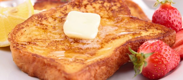 Whole Grain French Toast with Cinnamon Honey Butter 
