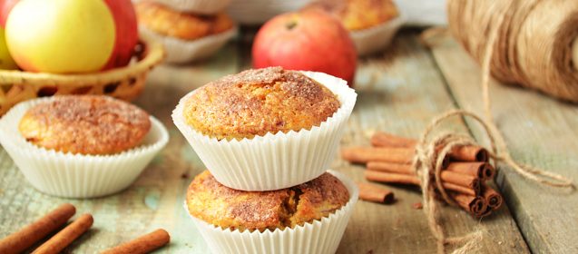 Healthy Apple Walnut Muffins with Apple Butter