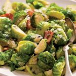Sauteed Brussel Sprouts with Bacon and Onions