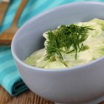 Cucumber Salad with Dill Cream Sauce