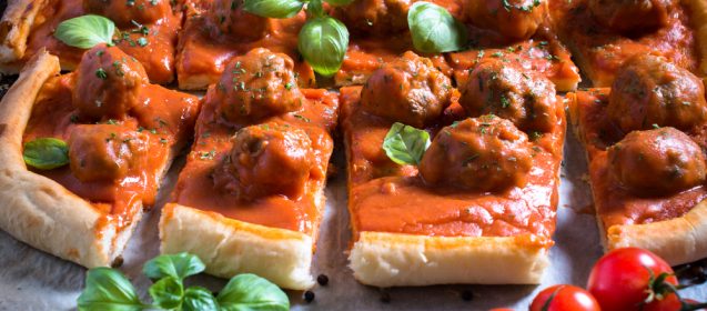 Meatball Pizza