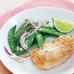 Halibut With Sugar Snap Pea Salad