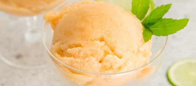 Cantaloupe- Lime Sorbet