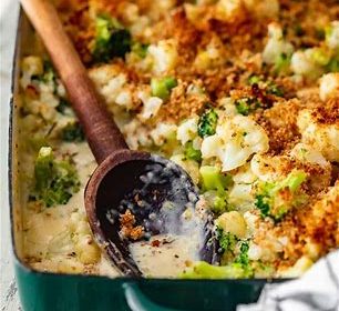 Cauliflower-Broccoli Gratin