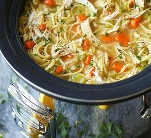 Slow-Cooker Chicken and Vegetable Noodle Soup