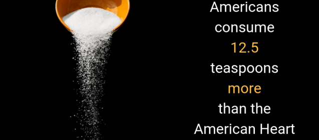 Did you know? Americans consume 12.5 teaspoons more than the American Heart Association recommends