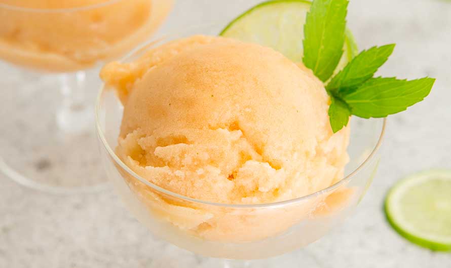 Cantaloupe- Lime Sorbet