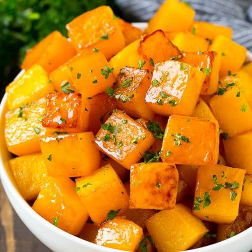 Oven-Roasted Squash with Garlic & Parsley